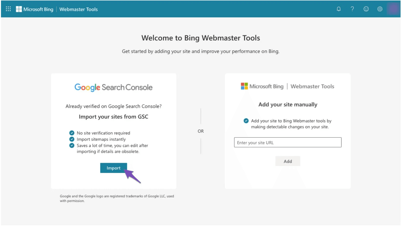 Import Your Sites from GSC